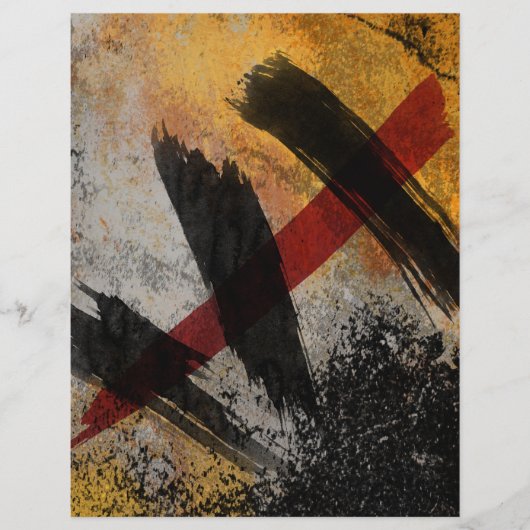 Flyer, Het Litteken, Digitale Abstracte Schilderku Flyer (Voorkant)