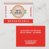 Flyer Hype-badge Winkel Verkoop Red V3 Visitekaartje (Voorkant / Achterkant)