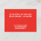 Flyer Hype-badge Winkel Verkoop Red V3 Visitekaartje (Achterkant)