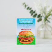 Flyer Hype Burger Cafe Restaurant Eatery Food Visitekaartje (Staand voorkant)