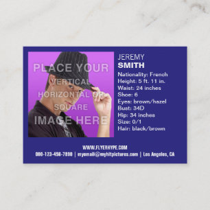 Flyer Hype Royal Blue Glow Headshot Visitekaartje
