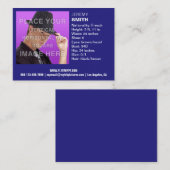 Flyer Hype Royal Blue Glow Headshot Visitekaartje (Voorkant / Achterkant)