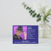 Flyer Hype Royal Blue Glow Headshot Visitekaartje (Staand voorkant)