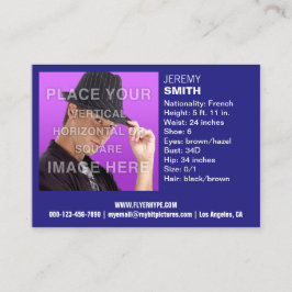 Flyer Hype Royal Blue Glow Headshot Visitekaartje