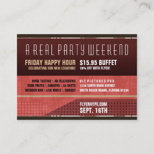 Flyer Hype Secret Stash Party Horizontal Vr. 4 Visitekaartje