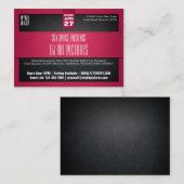 Flyer Hype Tough Red Club Event Promo Card Pack Visitekaartje (Voorkant / Achterkant)