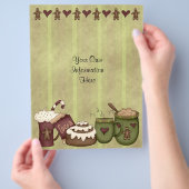 Flyer-Kerstcacao-warme chocolade-ontbijtkoek Flyer (Hand)