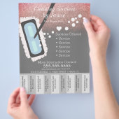 Flyer met afscheurstroken voor schoonmaakbedrijven (Hand)