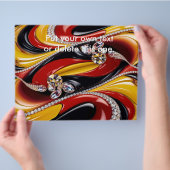 Flyer met Belgisch Kleuren Design (Hand)