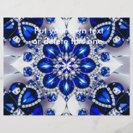 Flyer met Blauw Wit Kleuren Design