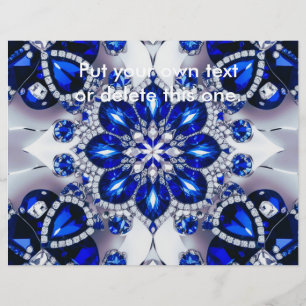 Flyer met Blauw Wit Kleuren Design