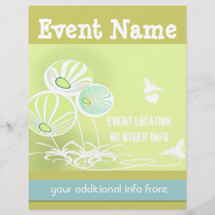Flyer met Bloemen en Bijen