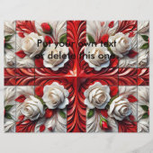 Flyer met Engels Rozen Design (Voorkant)