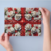 Flyer met Engels Rozen Design (Hand)