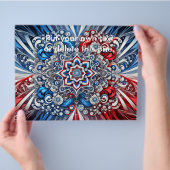 Flyer met Franse kleuren Design (Hand)