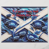 Flyer met het ontwerp van Scottish Thistles (Voorkant)