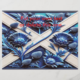 Flyer met het ontwerp van Scottish Thistles