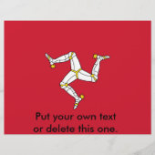 Flyer met Isle of Man flag, Verenigd Koninkrijk (Voorkant)