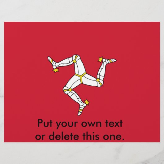 Flyer met Isle of Man flag, Verenigd Koninkrijk (Voorkant)