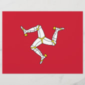 Flyer met Isle of Man flag, Verenigd Koninkrijk (Achterkant)