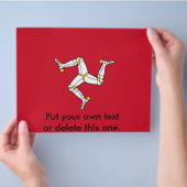 Flyer met Isle of Man flag, Verenigd Koninkrijk (Hand)