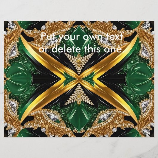 Flyer met Jamaicaanse kleuren ontwerp (Voorkant)