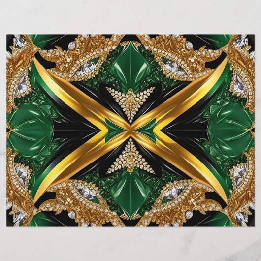 Flyer met Jamaicaanse kleuren ontwerp (Achterkant)