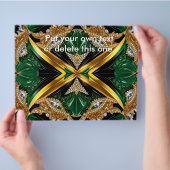 Flyer met Jamaicaanse kleuren ontwerp (Hand)