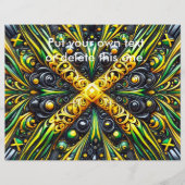 Flyer met Jamaicaanse kleuren ontwerp (Voorkant)