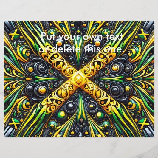 Flyer met Jamaicaanse kleuren ontwerp (Voorkant)