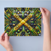 Flyer met Jamaicaanse kleuren ontwerp (Hand)