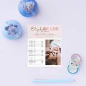 Flyer met prijzenlijst van Blush Pink Beauty Salon (Enkel)