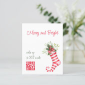 Flyer met qr-code en kerstverkoop op maat (Staand voorkant)