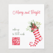 Flyer met qr-code en kerstverkoop op maat (Voorkant)