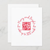 Flyer met qr-code en kerstverkoop op maat (Voorkant / Achterkant)