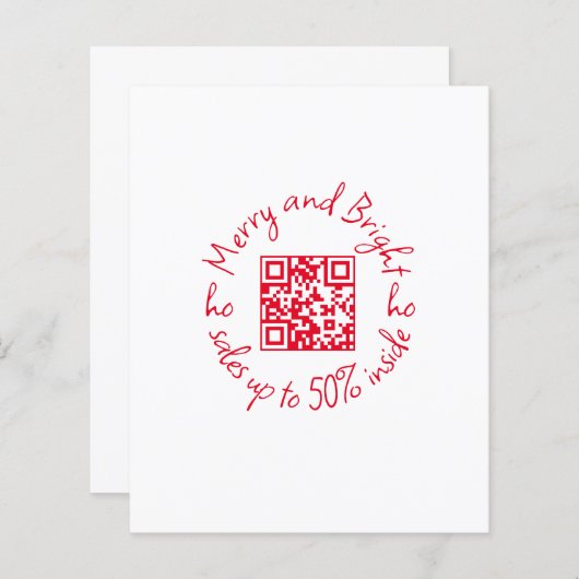 Flyer met qr-code en kerstverkoop op maat (Voorkant / Achterkant)