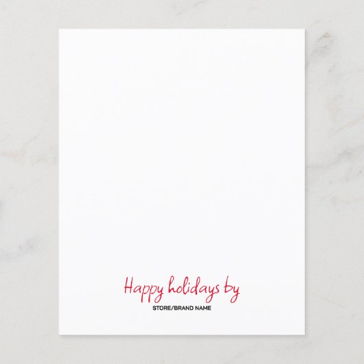 Flyer met qr-code en kerstverkoop op maat (Achterkant)