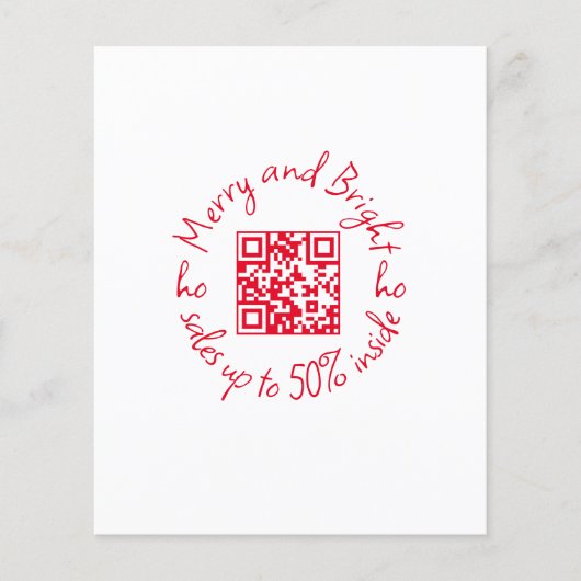 Flyer met qr-code en kerstverkoop op maat (Voorkant)