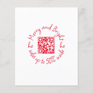 Flyer met qr-code en kerstverkoop op maat