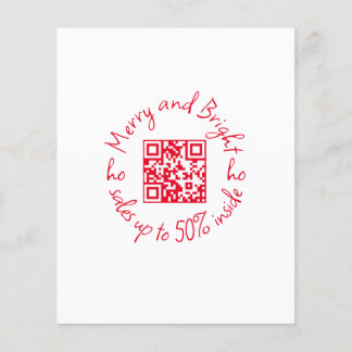 Flyer met qr-code en kerstverkoop op maat