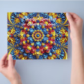 Flyer met Roemeense kleuren Design (Hand)