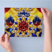 Flyer met Roemeense Kleuren Ontwerp (Hand)