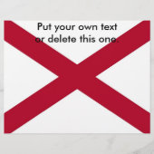 Flyer met vlag van Alabama, VS (Voorkant)
