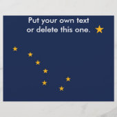 Flyer met vlag van Alaska, VS (Voorkant)