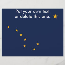Flyer met vlag van Alaska, VS