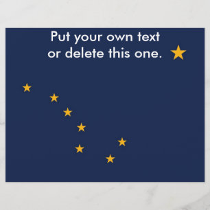 Flyer met vlag van Alaska, VS