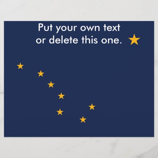 Flyer met vlag van Alaska, VS (Voorkant)