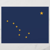 Flyer met vlag van Alaska, VS (Achterkant)
