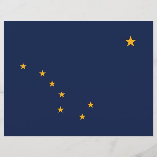 Flyer met vlag van Alaska, VS (Achterkant)