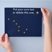 Flyer met vlag van Alaska, VS (Hand)